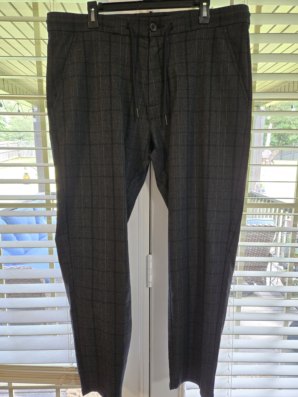 Projek Raw Navy and Gray Plaid Casual Dress Pants Sz 38